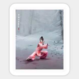 Tai Chi in the Snow Sticker